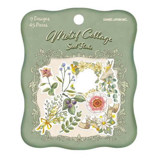 Collage Flake Stickers - Botanical