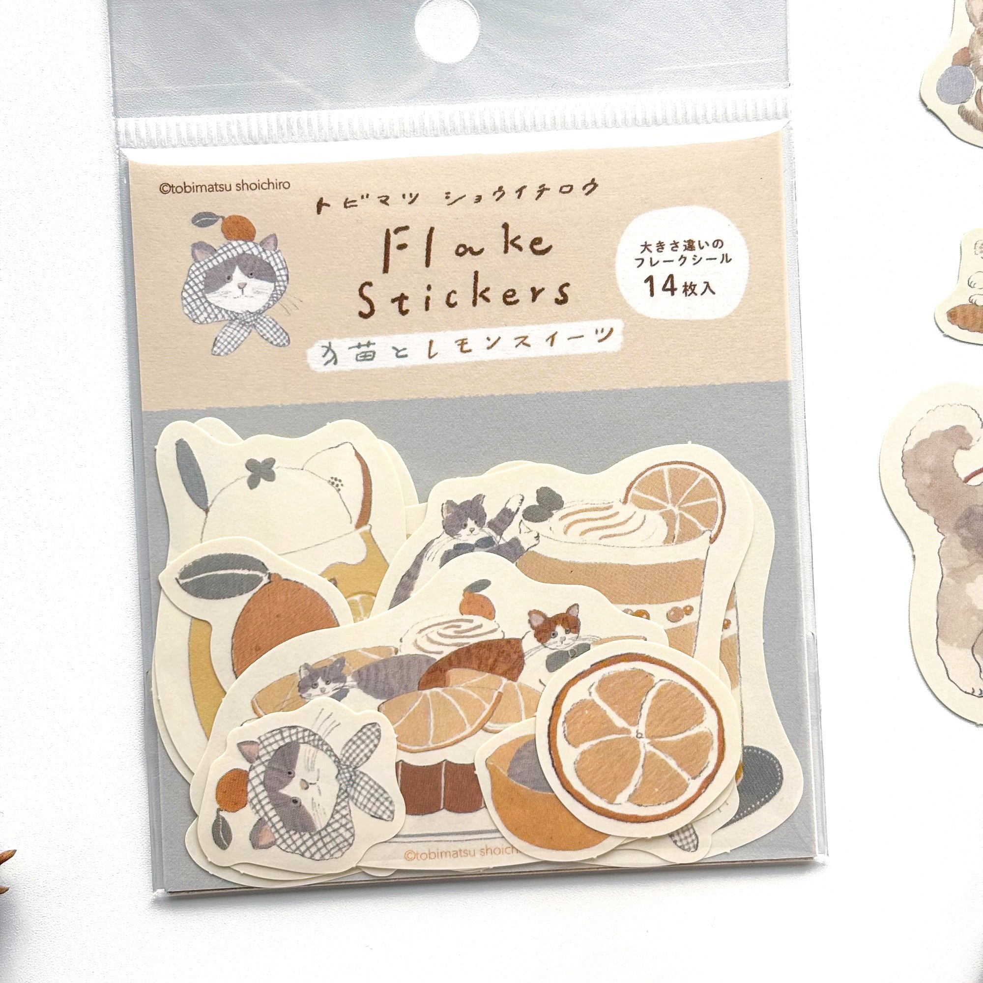 [Limited Edition] Shoichiro Tobimatsu / Flake Stickers - Lemon Sweets