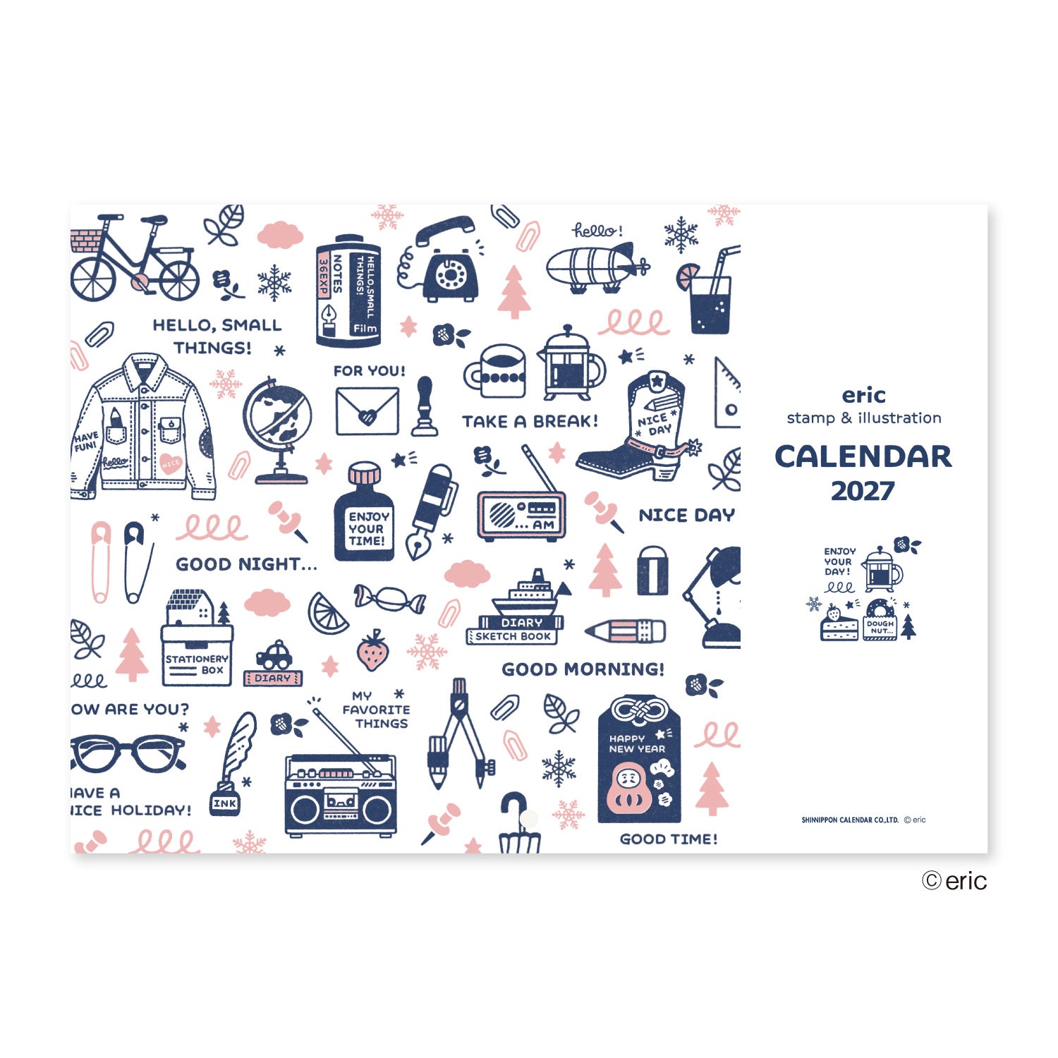 [2027] eric / Calendar - 12 month wall calendar