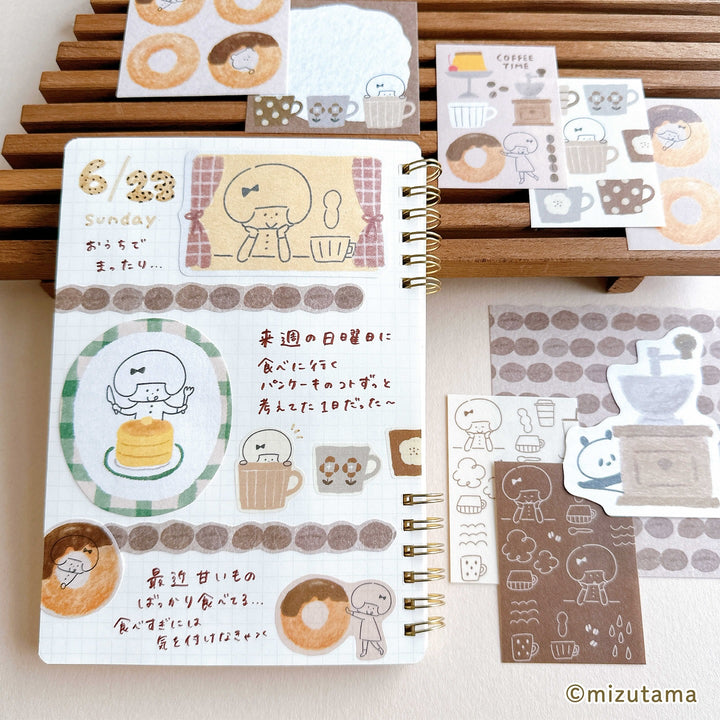 mizutama Limited Edition Stickers - Relax (Set of 2 Sheets)