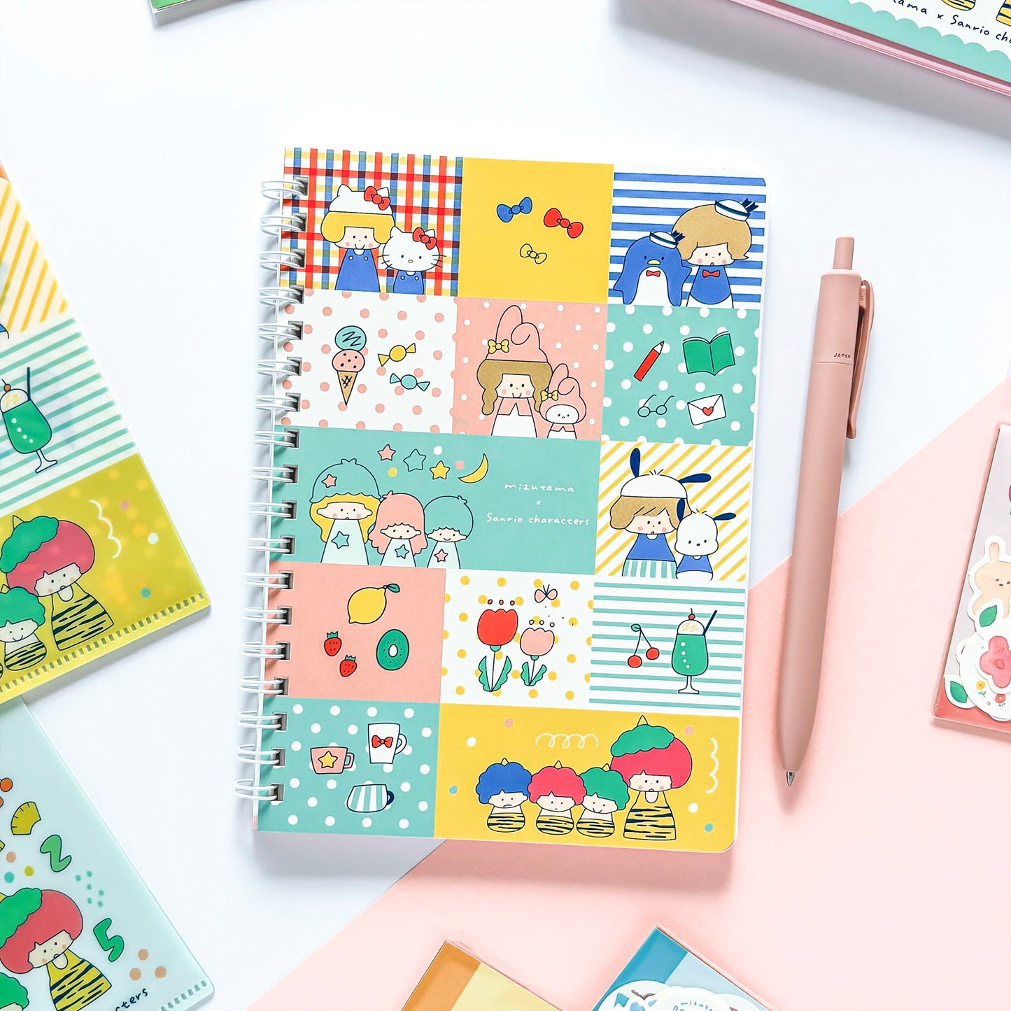 Limited Edition Ring Notebook - mizutama x Sanrio Characters