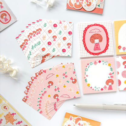 mizutama Limited Edition Petit Origami Memo Pad Set - Happy Flower Life (120 sheets)