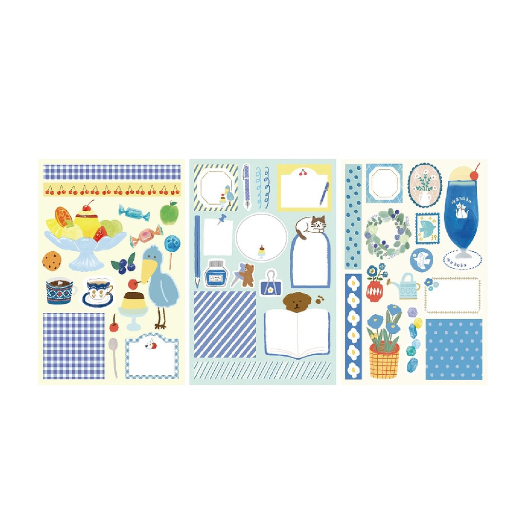 Limited Edition Choki Choki Deco Paper Set - Little Happy Day (blue)