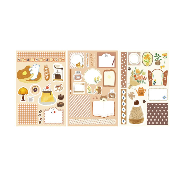 Limited Edition Choki Choki Deco Paper Set - Little Happy Day (brown)