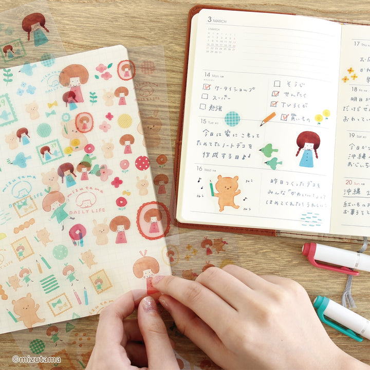 mizutama Limited Edition Stickers - Happy Flower Life