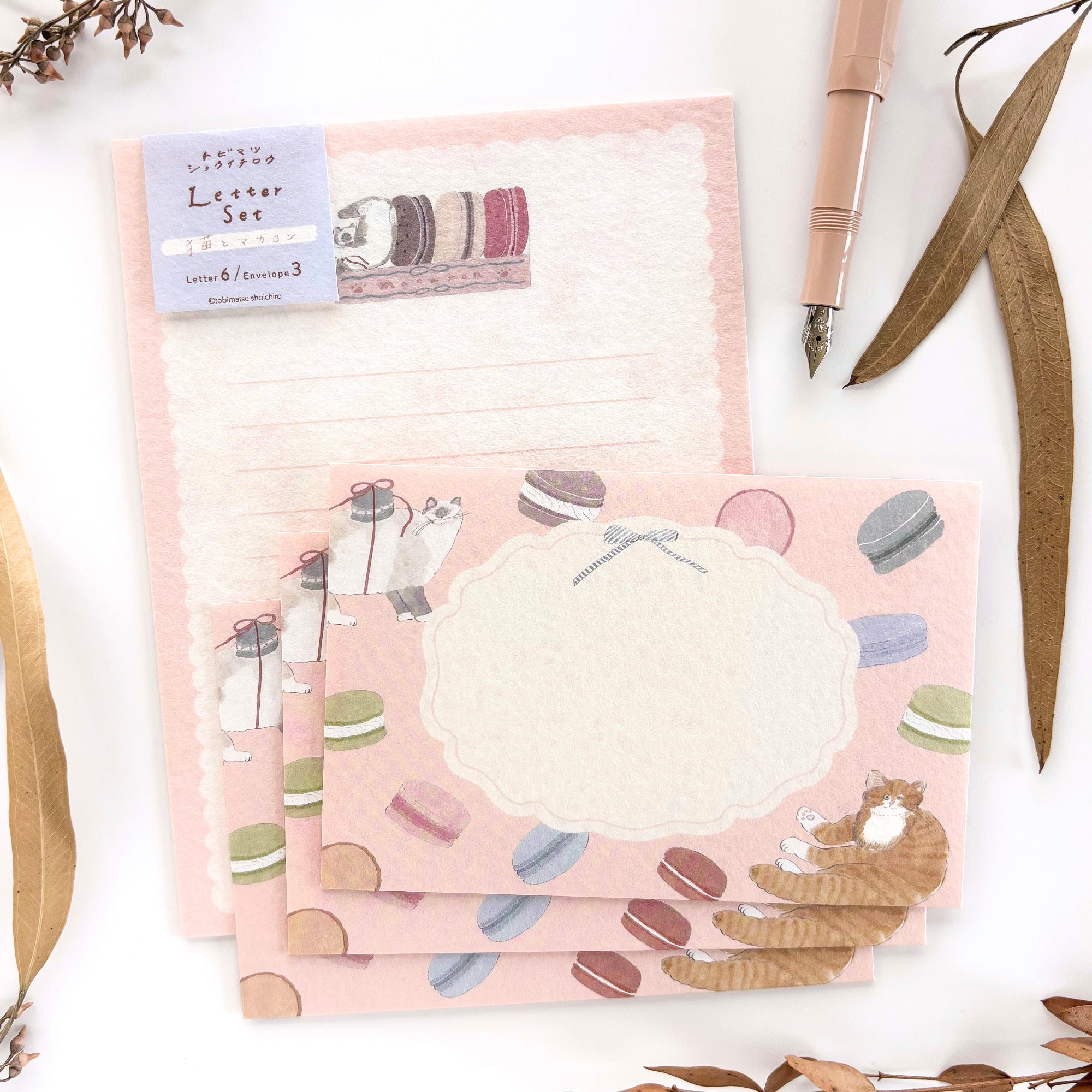[Limited Edition] Shoichiro Tobimatsu / Letter Set (落水紙) - Macaron