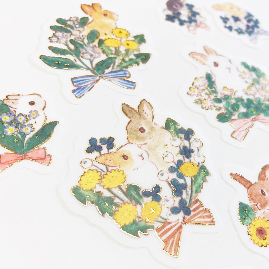 Shinako Moriyama Flake Stickers - Flowers