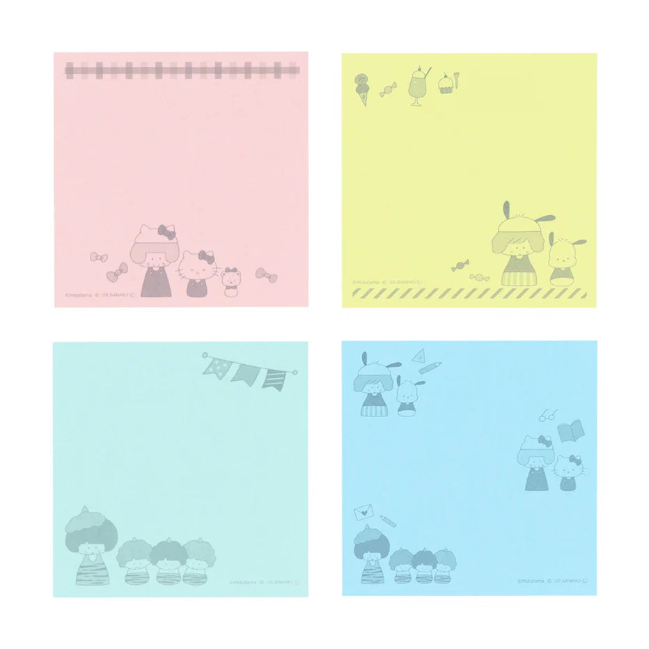 Limited Edition Sticky Notes - mizutama x Sanrio Characters