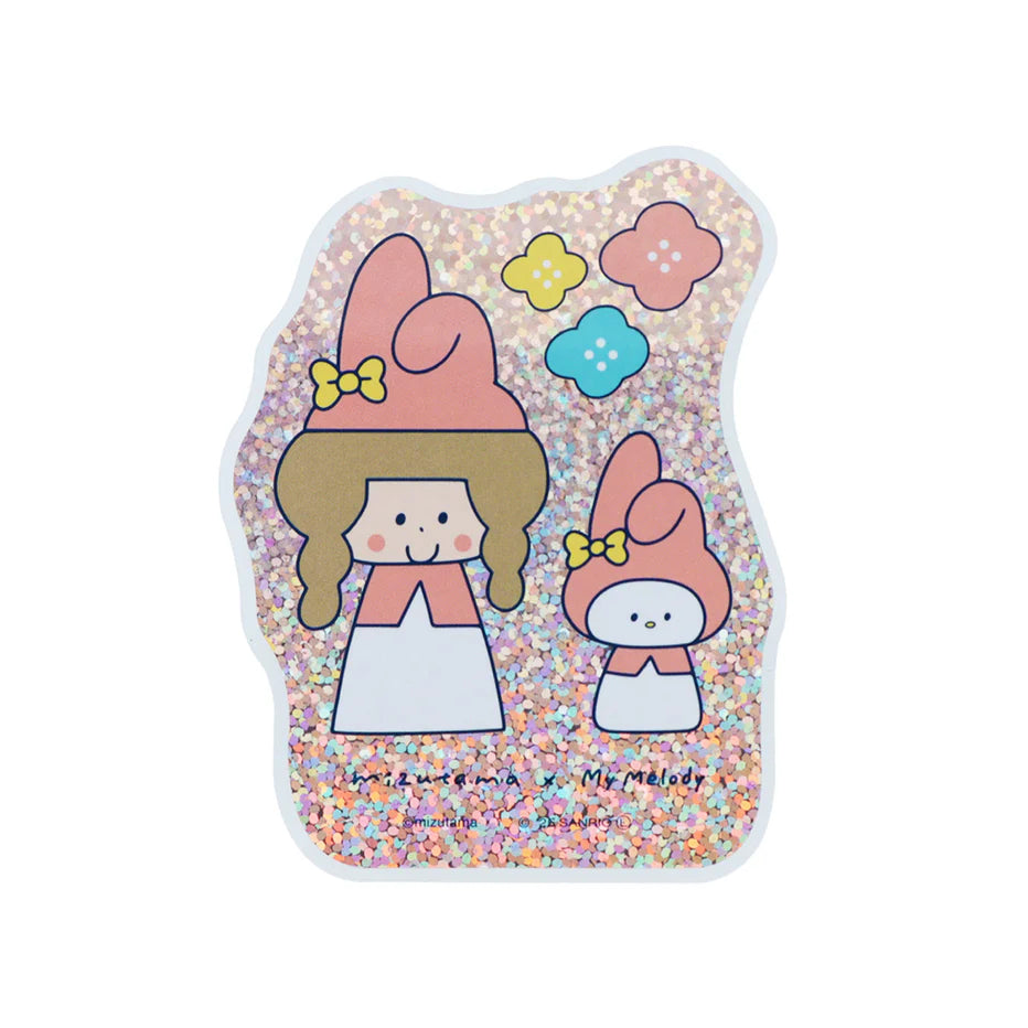 Limited Edition Vinyl Shiny Hologram Sticker - mizutama x My Melody