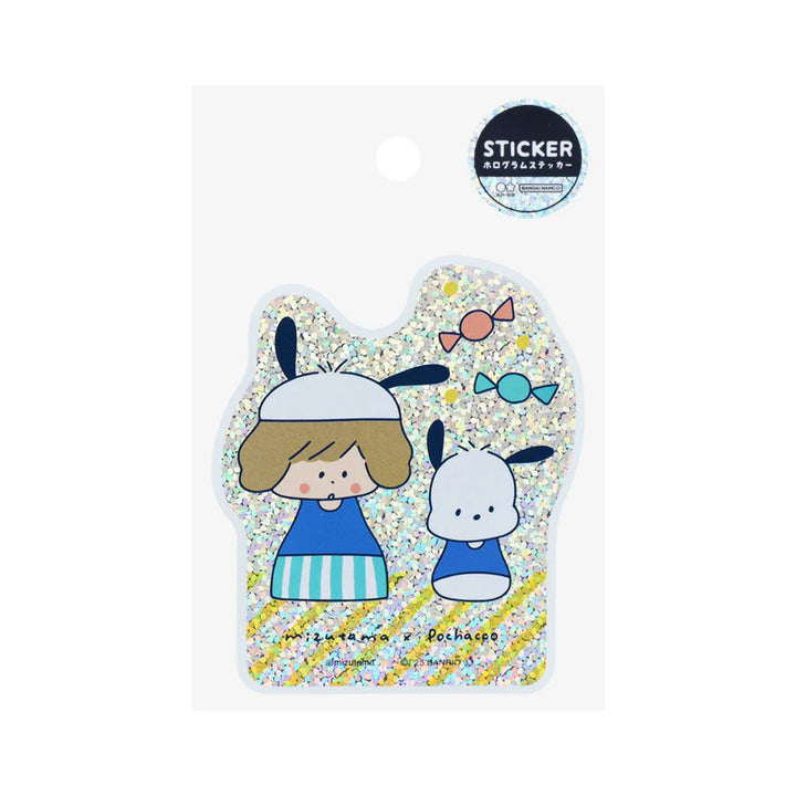 Limited Edition Vinyl Shiny Hologram Sticker - mizutama x Pochacco