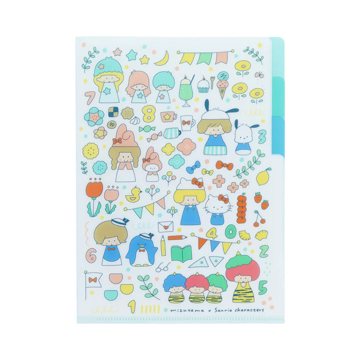 Limited Edition A5 Clear File - mizutama x Sanrio All Stars