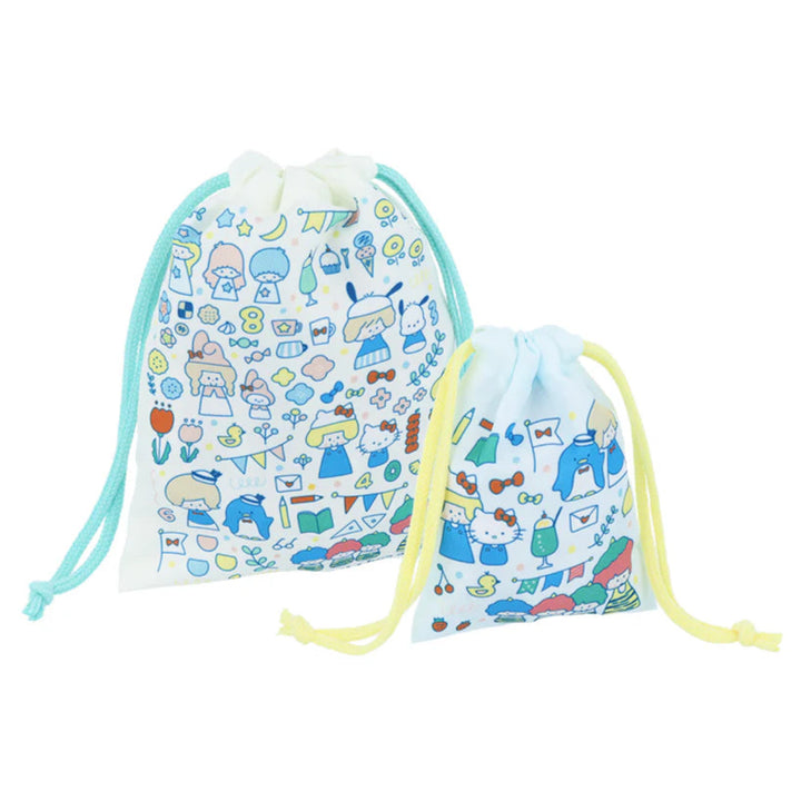 Limited Edition Drawstring Bag Set - mizutama x Sanrio All Stars