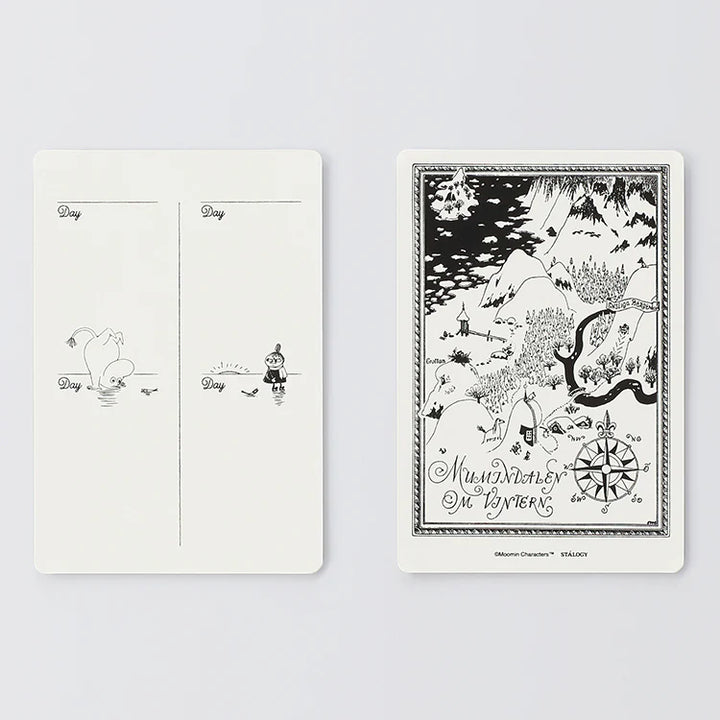 Limited Edition Stalogy Editor's Series 1/2 Year Notebook Set - Moomin Gray Cover (A6)