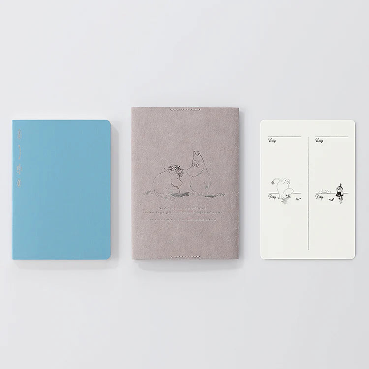 Limited Edition Stalogy Editor's Series 1/2 Year Notebook Set - Moomin Gray Cover (A6)