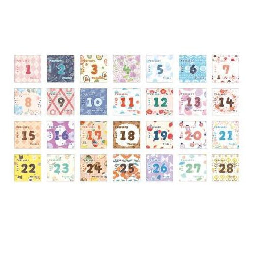 [2027] Furukawa Paper / Mini Square Himekuri Calendar - Patterns
