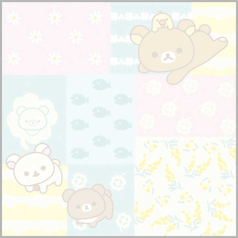 Rilakkuma / Square Sticky Note - Happy Friends