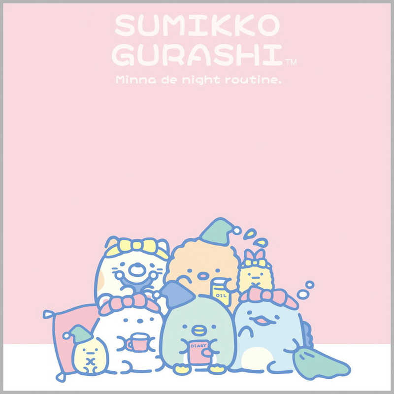Sumikkogurashi / Square Sticky Note - Pajama Night