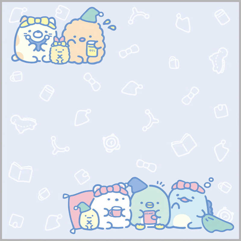 Sumikkogurashi / Square Sticky Note - Pajama Night