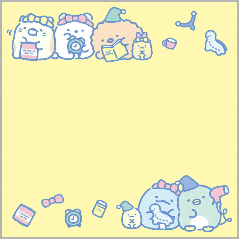 Sumikkogurashi / Square Sticky Note - Pajama Night