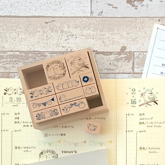 Rubber Stamp Set - Long-tailed Tit