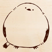 Square Rubber Stamp - Long-tailed Tit