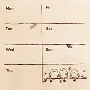 Square Rubber Stamp - Calendar
