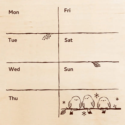 Square Rubber Stamp - Calendar