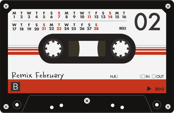 [2027] Cassette Tape Style Monthly Calendar