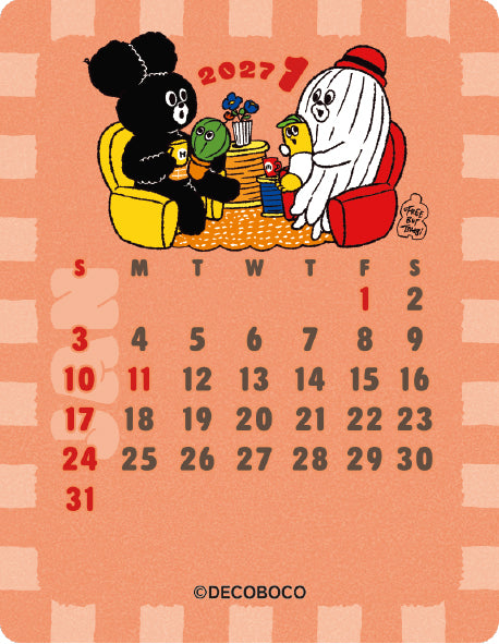 [2027] Himataro / Mini Monthly Wood Clip Calendar
