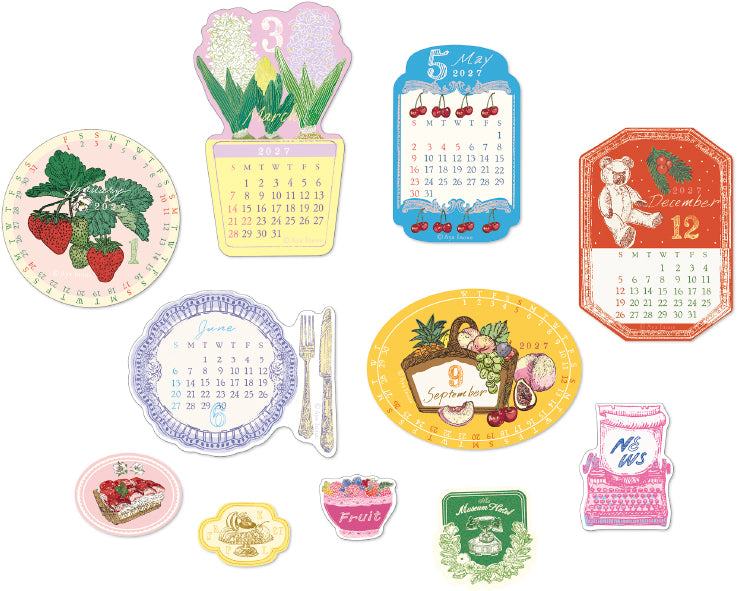 [2027] Aya Inoue / Monthly Calendar Stickers