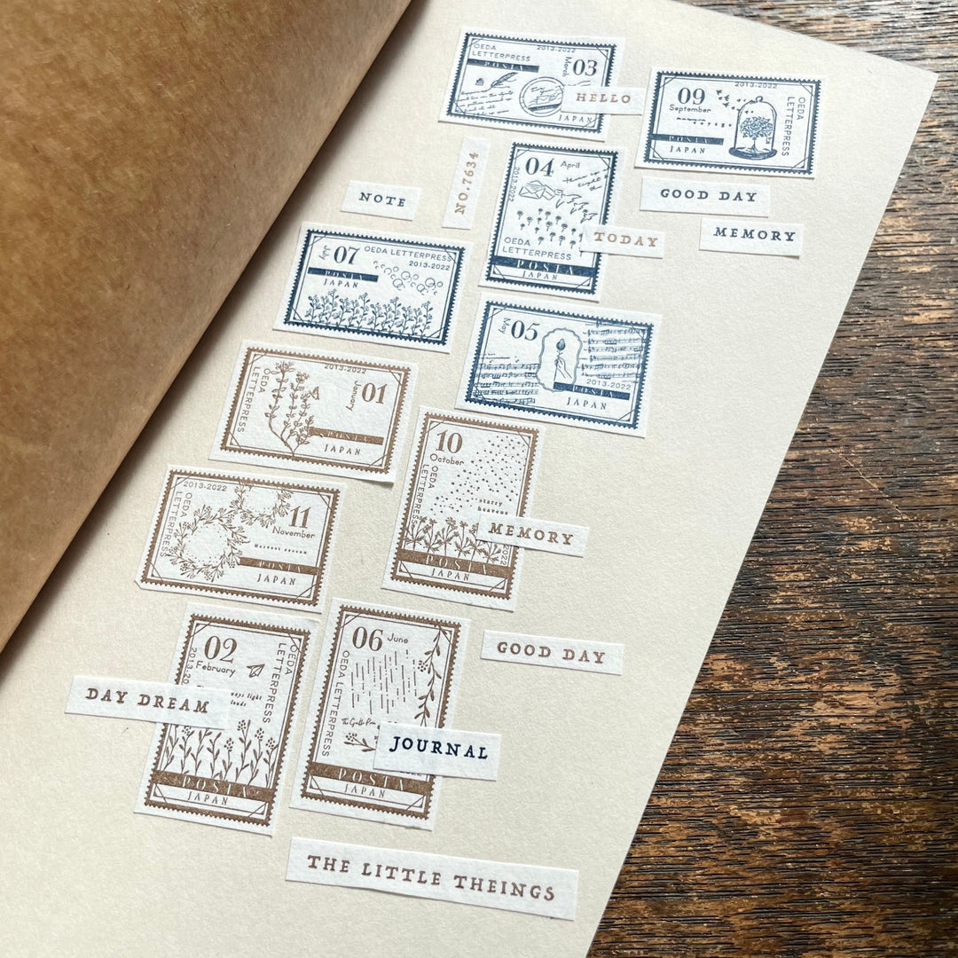 Letterpress Sticker Sheet - Stamp