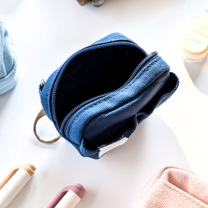 Delfonics / Mini Utility Pouch Keychain - Cotton (Dark Blue)