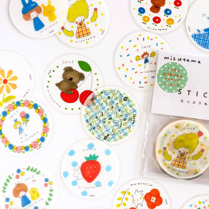 mizutama / Limited Edition / Circle Flake Stickers (mint / 50 different stickers)