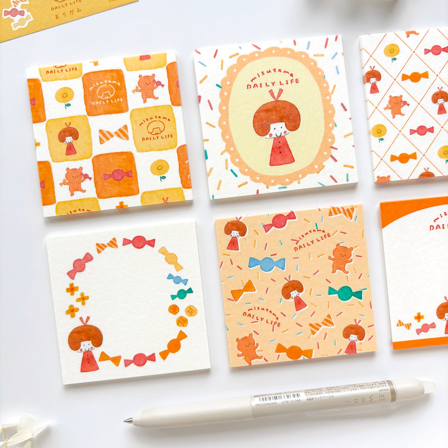 mizutama Limited Edition Petit Origami Memo Pad - Sweet Candies (120 sheets)
