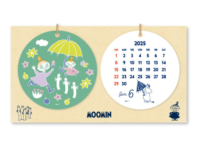 Moomin 2025 Calendar - 12 months desk calendar