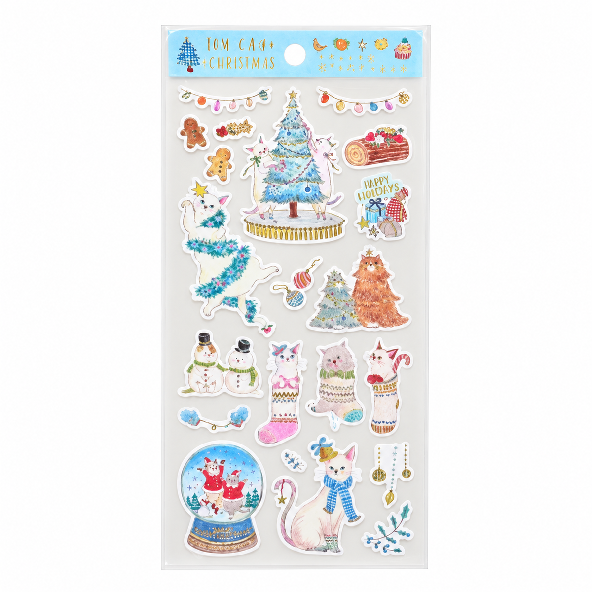 [Chrismas Limited] Tocorocomugi / Stickers - Happy Cat Christmas