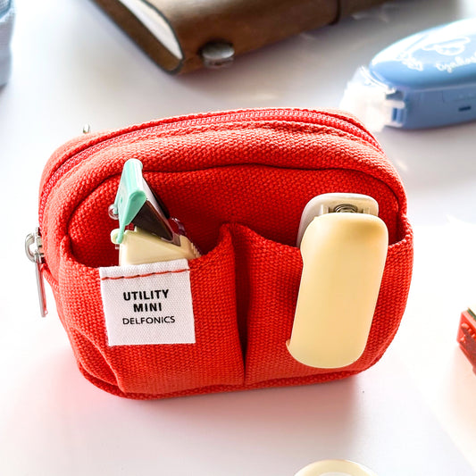 Delfonics / Mini Utility Pouch Keychain - Cotton (Orange)