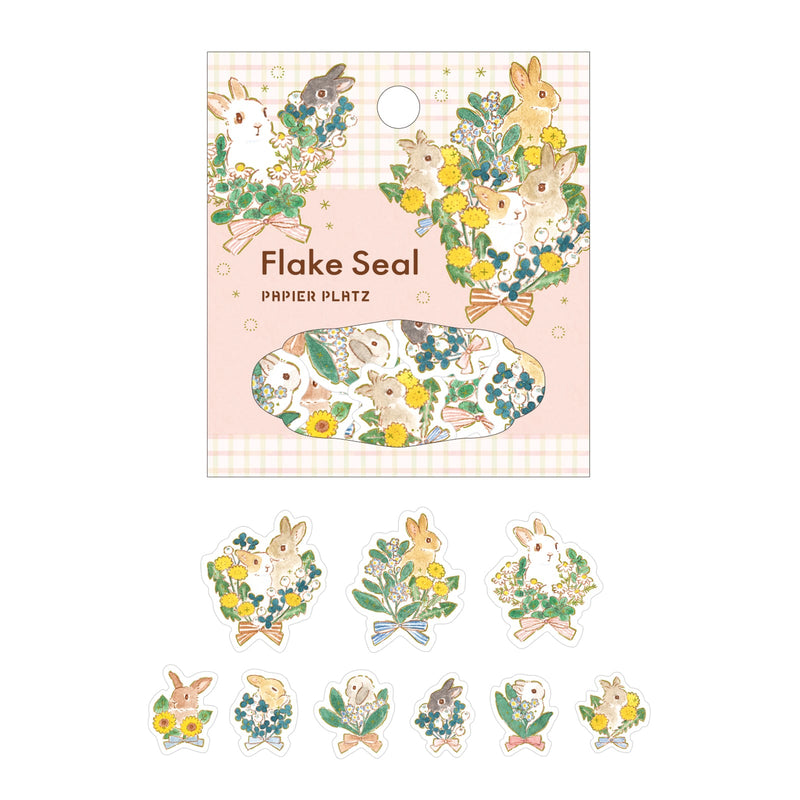 Bunny Flake Stickers - Flowers