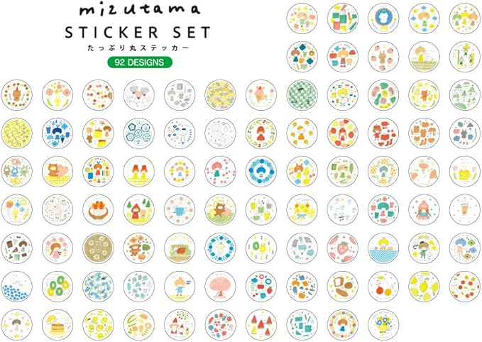 mizutama / Limited Edition / Circle Flake Stickers (green)