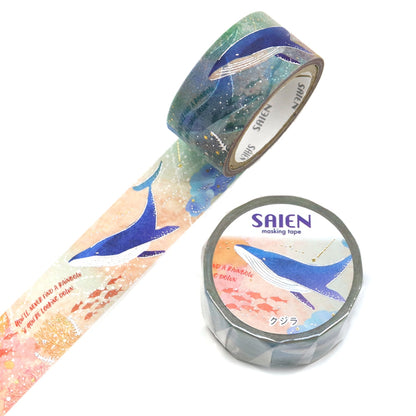 SAIEN / Shiny Washi Tape - Whale