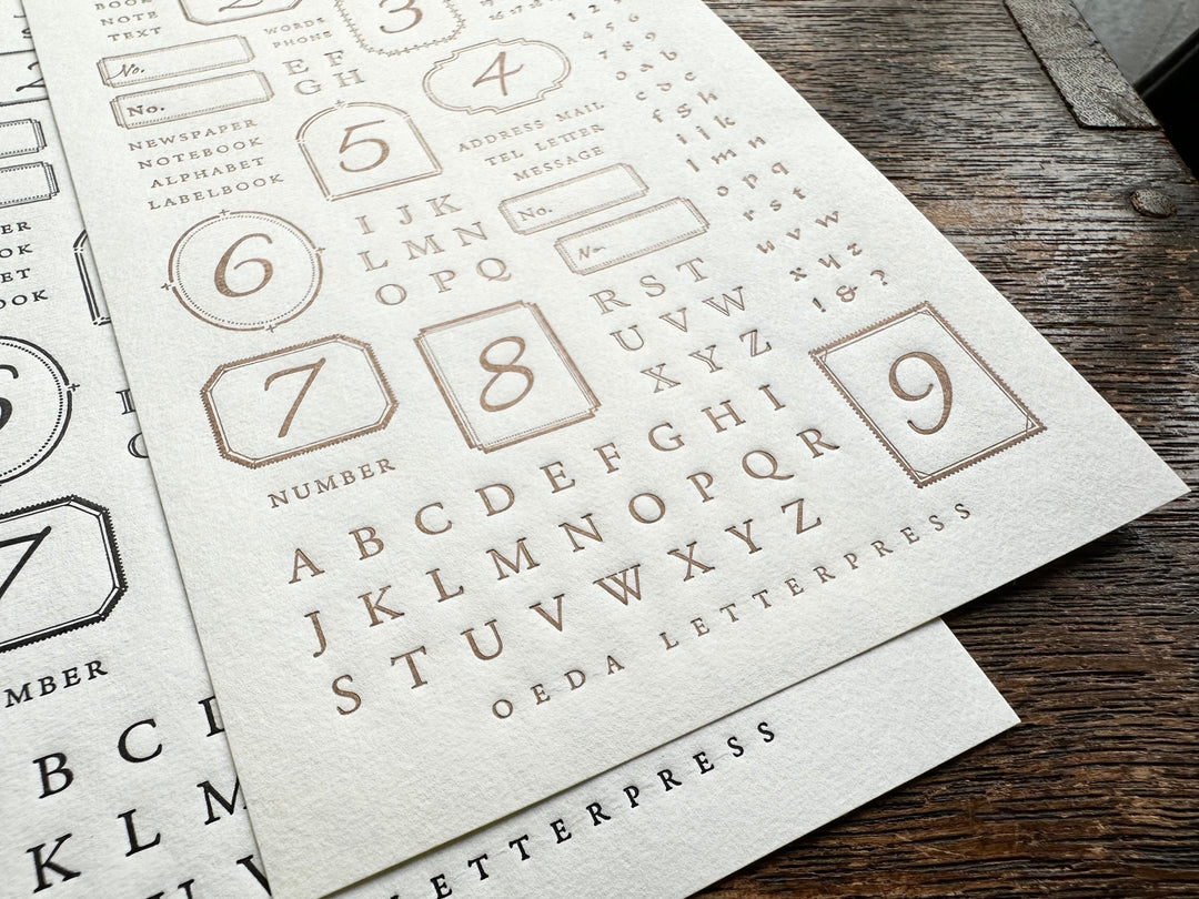 Letterpress Sticker Sheet - Alphabets
