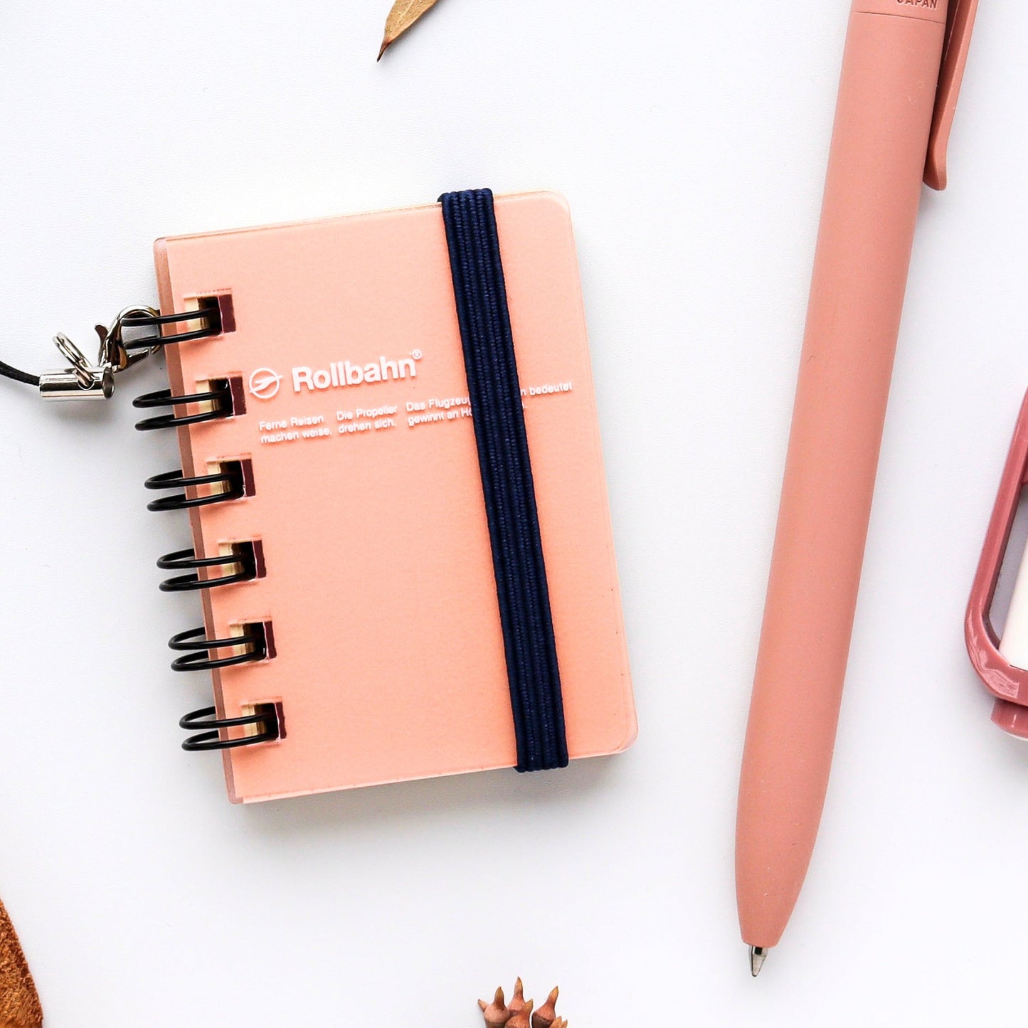 Delfonics / Rollbahn Spiral Micro Notebook - Clear Pink