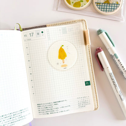 mizutama / Limited Edition / Circle Flake Stickers (orange / 50 different stickers)