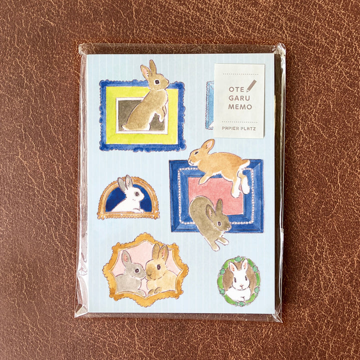 Shinako Moriyama Memo Pad - Bunny and Frames