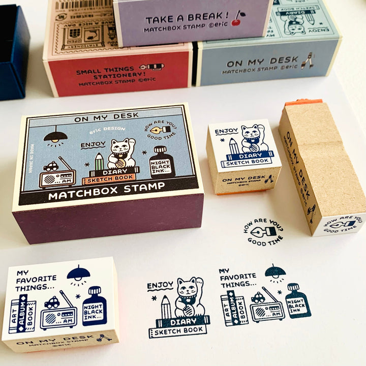 eric Matchbox Rubber Stamp Set (3 designs)