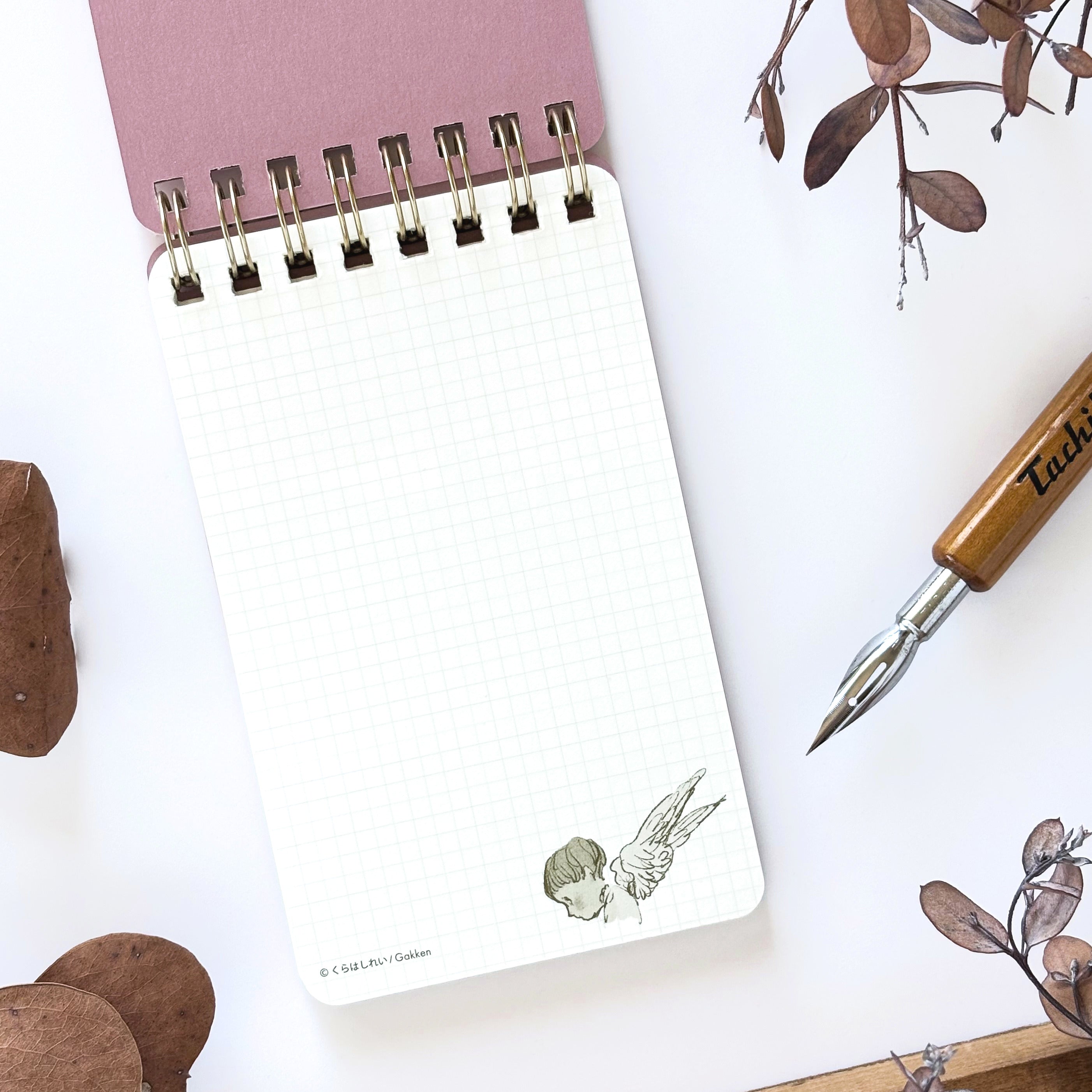 Rei Kurahashi / Foil-Stamped Ring Memo Pad - Take a rest