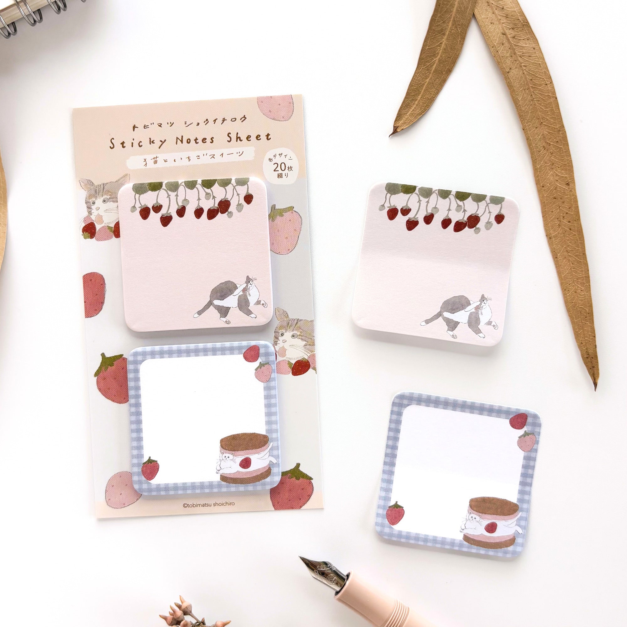 [Limited Edition] Shoichiro Tobimatsu / Sticky Notes - Strawberry Sweets