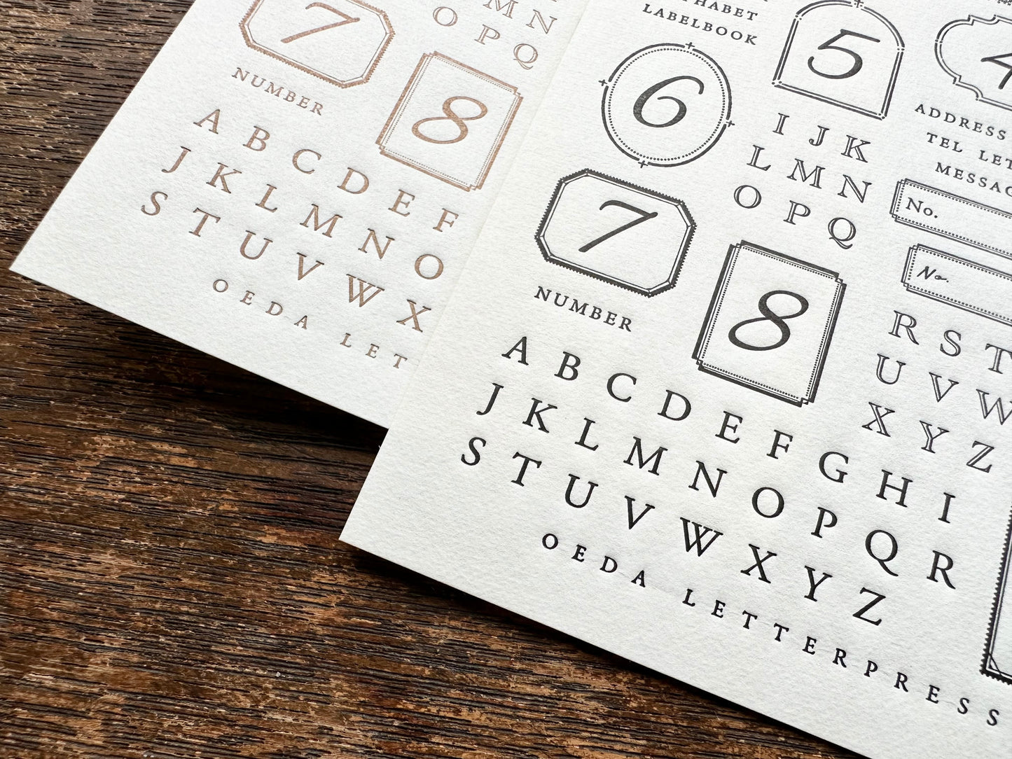 Letterpress Sticker Sheet - Alphabets