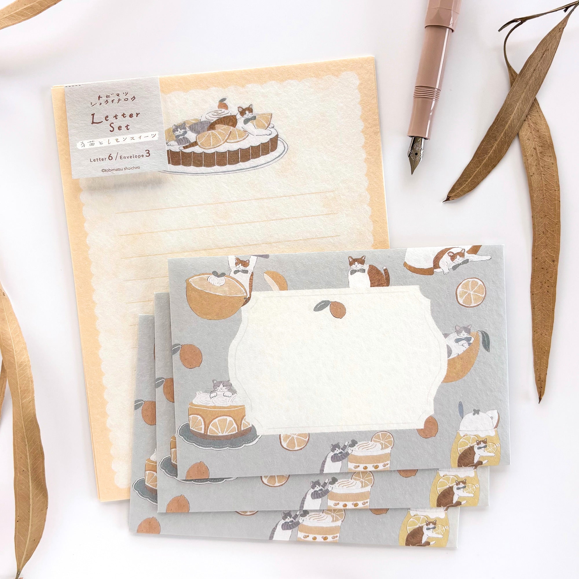 [Limited Edition] Shoichiro Tobimatsu / Letter Set (落水紙) - Lemon Sweets