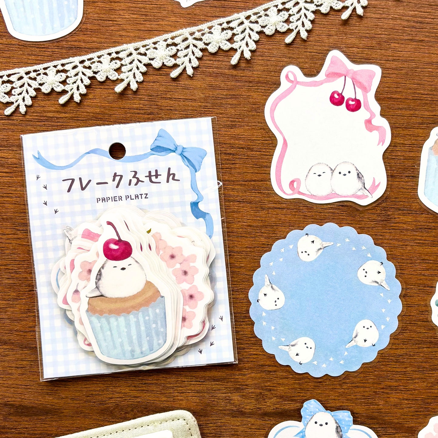 MILINA / Flake Sticky Note - Love Long-tailed Tit